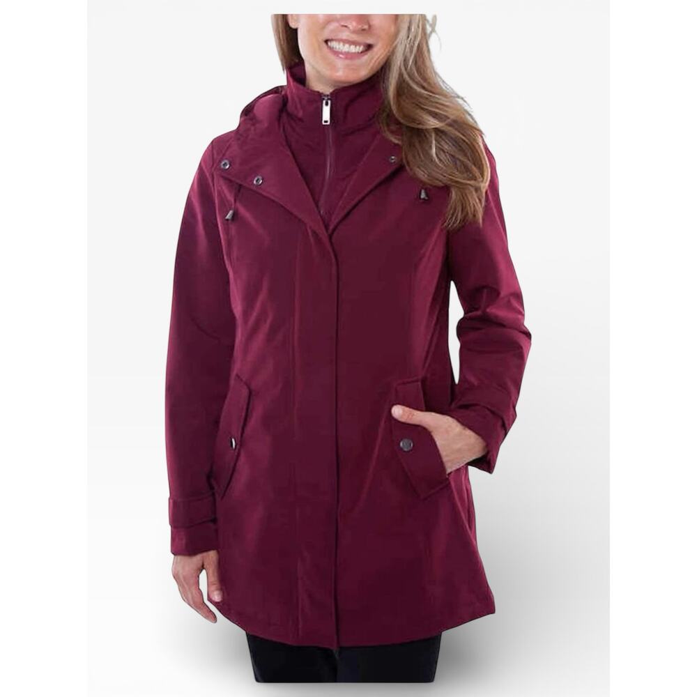 NWT HFX All Weather Trench Coat – Zinfandel – XL - Picture 3 of 4